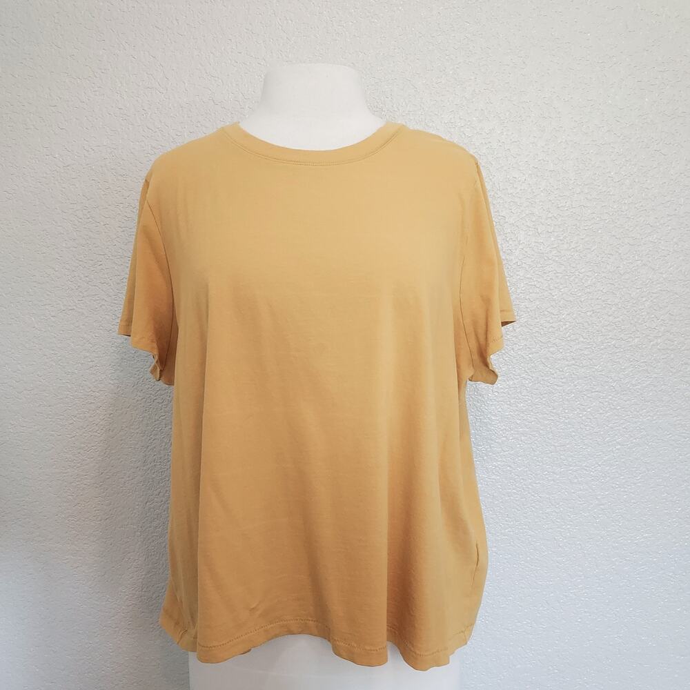 Madewell Gold/Yellow Short Sleeve Crew Neck Tee Size 2X